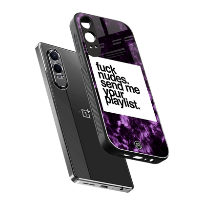 playlist please back phone cover | glass case for oneplus nord ce 4 lite