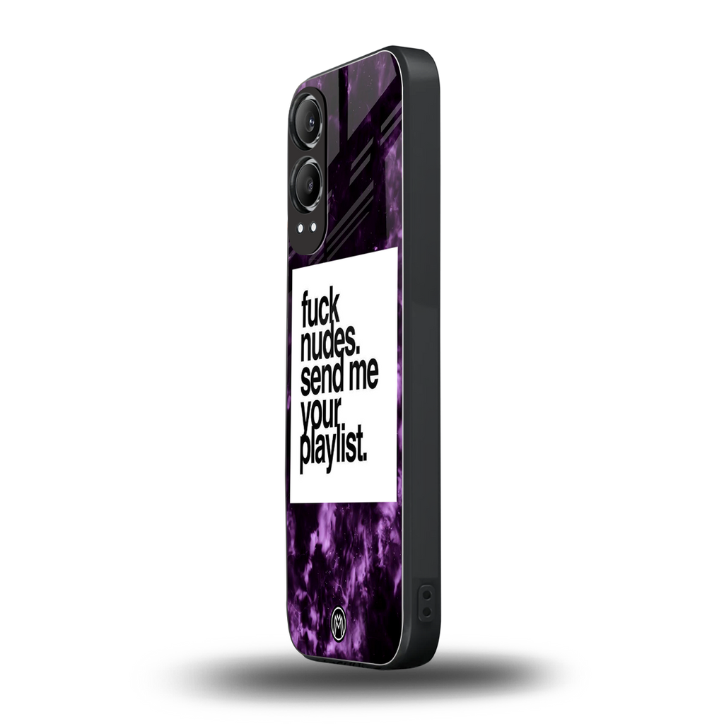 playlist please back phone cover | glass case for oneplus nord ce 4 lite