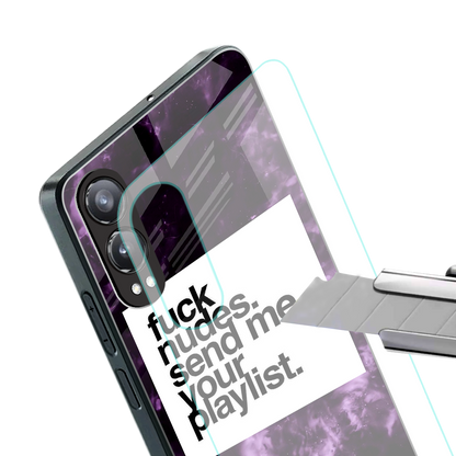 playlist please back phone cover | glass case for oneplus nord ce 4 lite