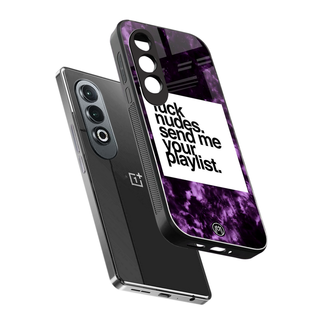 playlist please back phone cover | glass case for oneplus nord ce 4