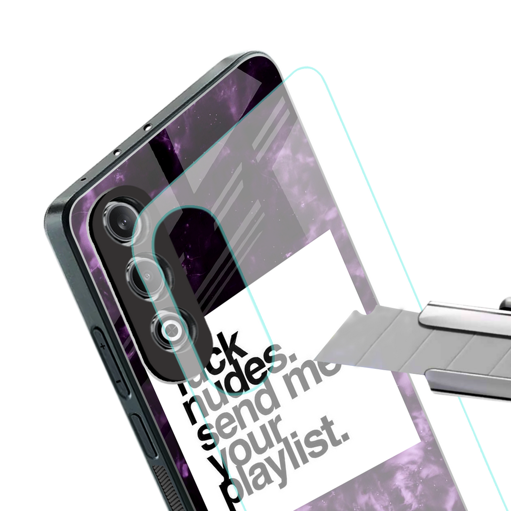 playlist please back phone cover | glass case for oneplus nord ce 4