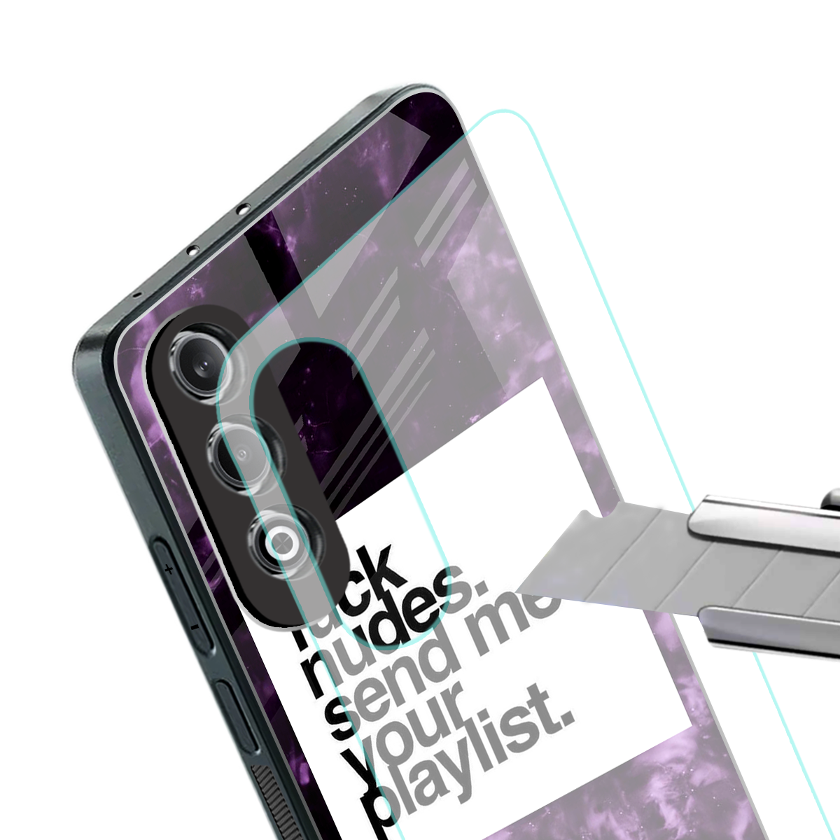 playlist please back phone cover | glass case for oneplus nord ce 4