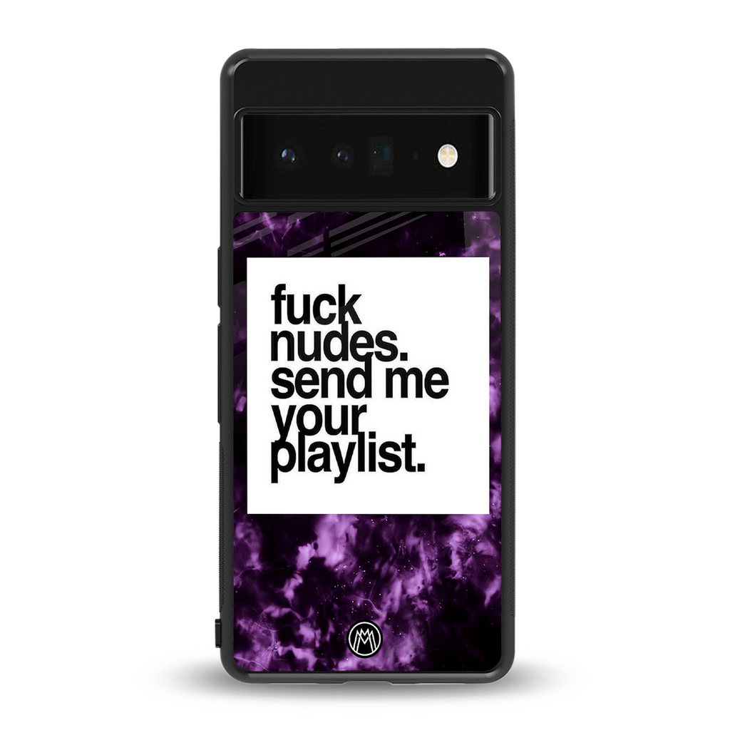 playlist please back phone cover | glass case for google pixel 6 pro