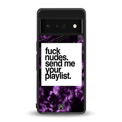 playlist please back phone cover | glass case for google pixel 6 pro