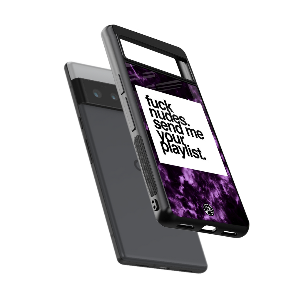 playlist please back phone cover | glass case for google pixel 6 pro