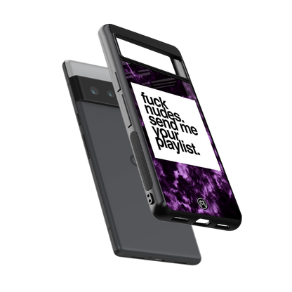 playlist please back phone cover | glass case for google pixel 6 pro