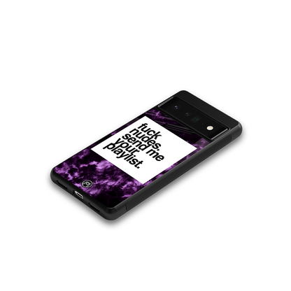 playlist please back phone cover | glass case for google pixel 6 pro