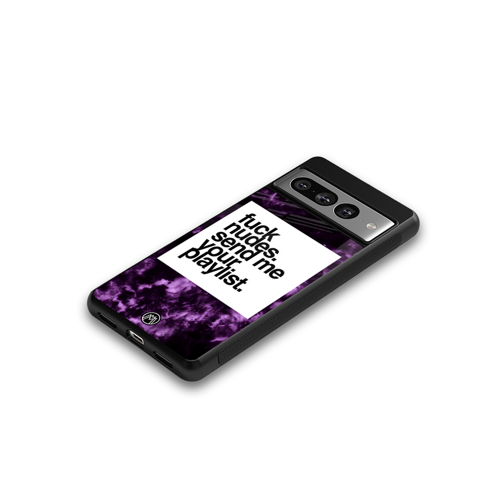 playlist please back phone cover | glass case for google pixel 7 pro