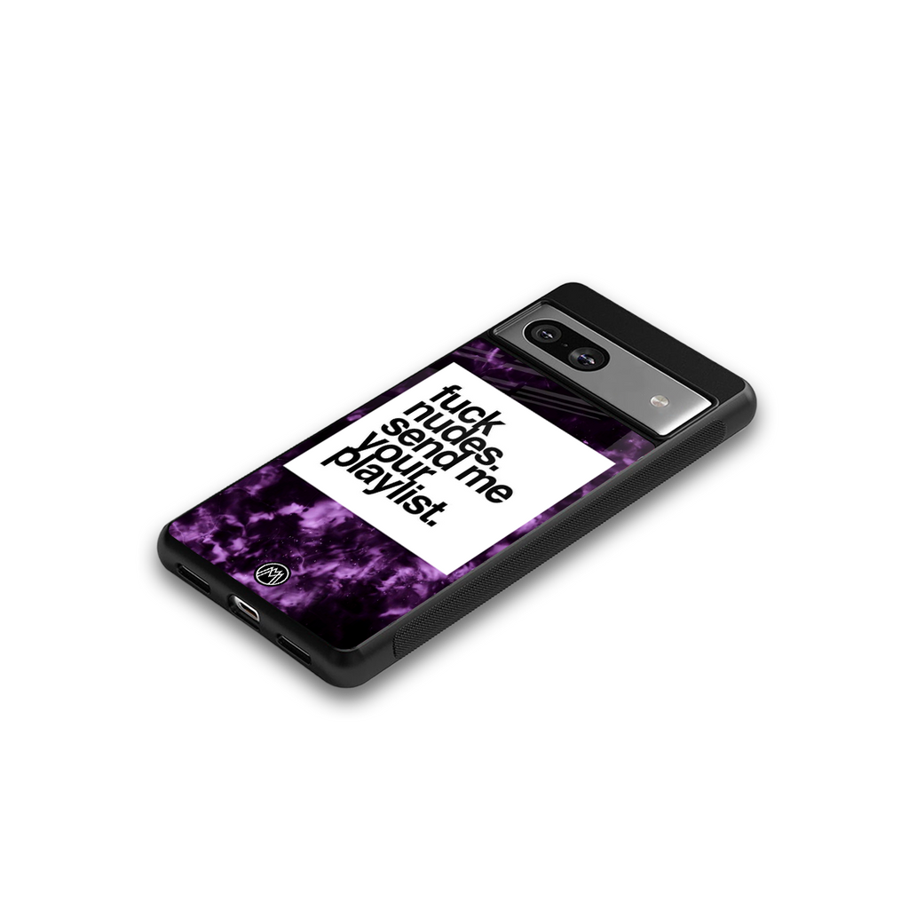 playlist please back phone cover | glass case for Google Pixel 7