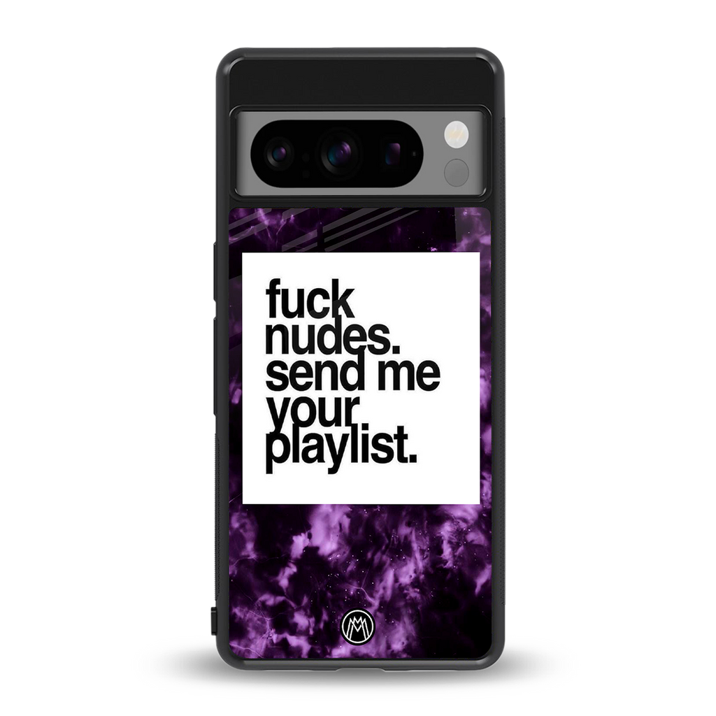 playlist please back phone cover | glass case for google pixel 8 pro