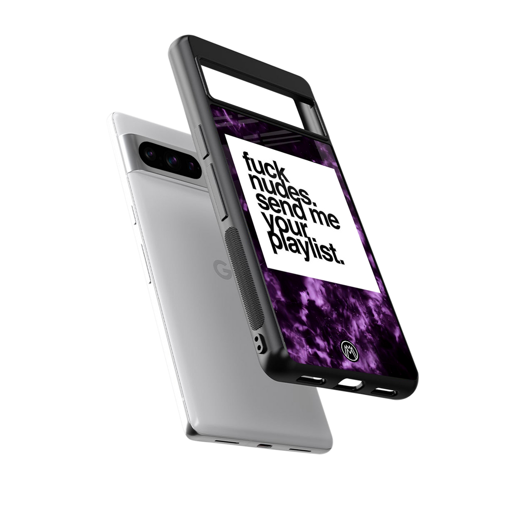 playlist please back phone cover | glass case for google pixel 8 pro
