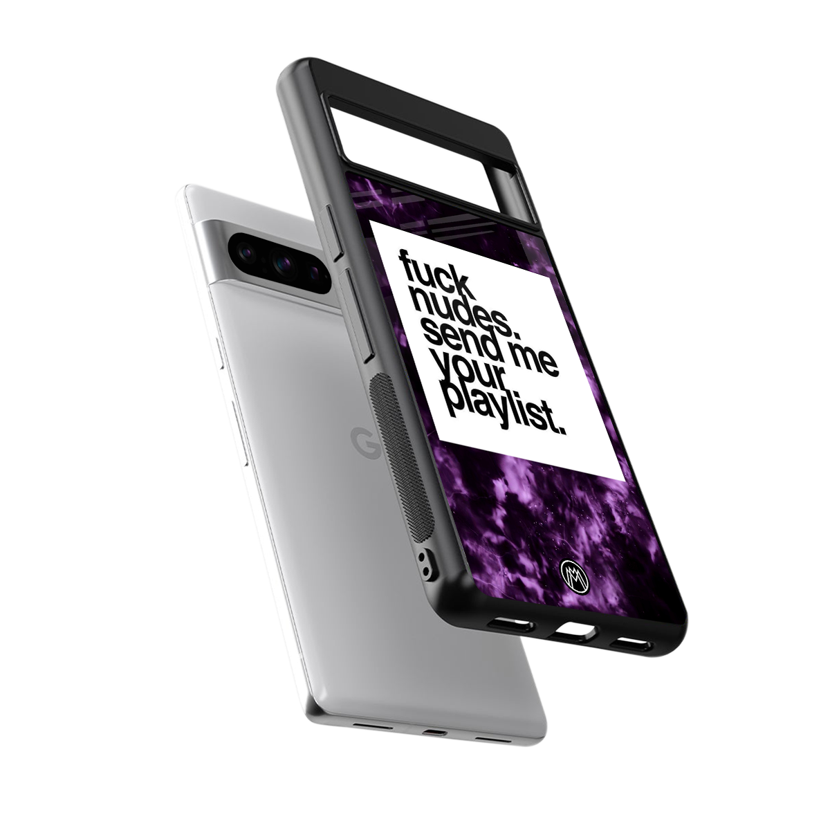 playlist please back phone cover | glass case for google pixel 8 pro