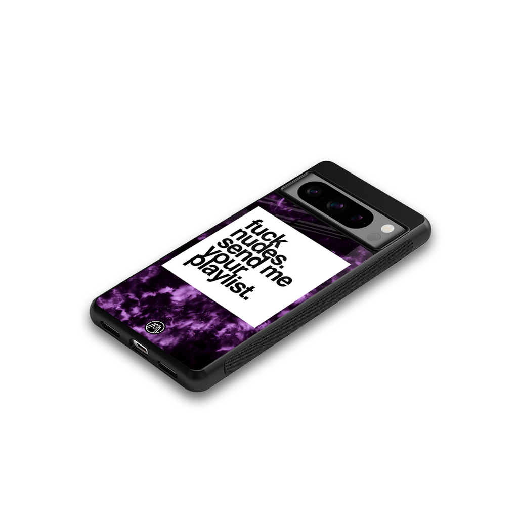 playlist please back phone cover | glass case for google pixel 8 pro