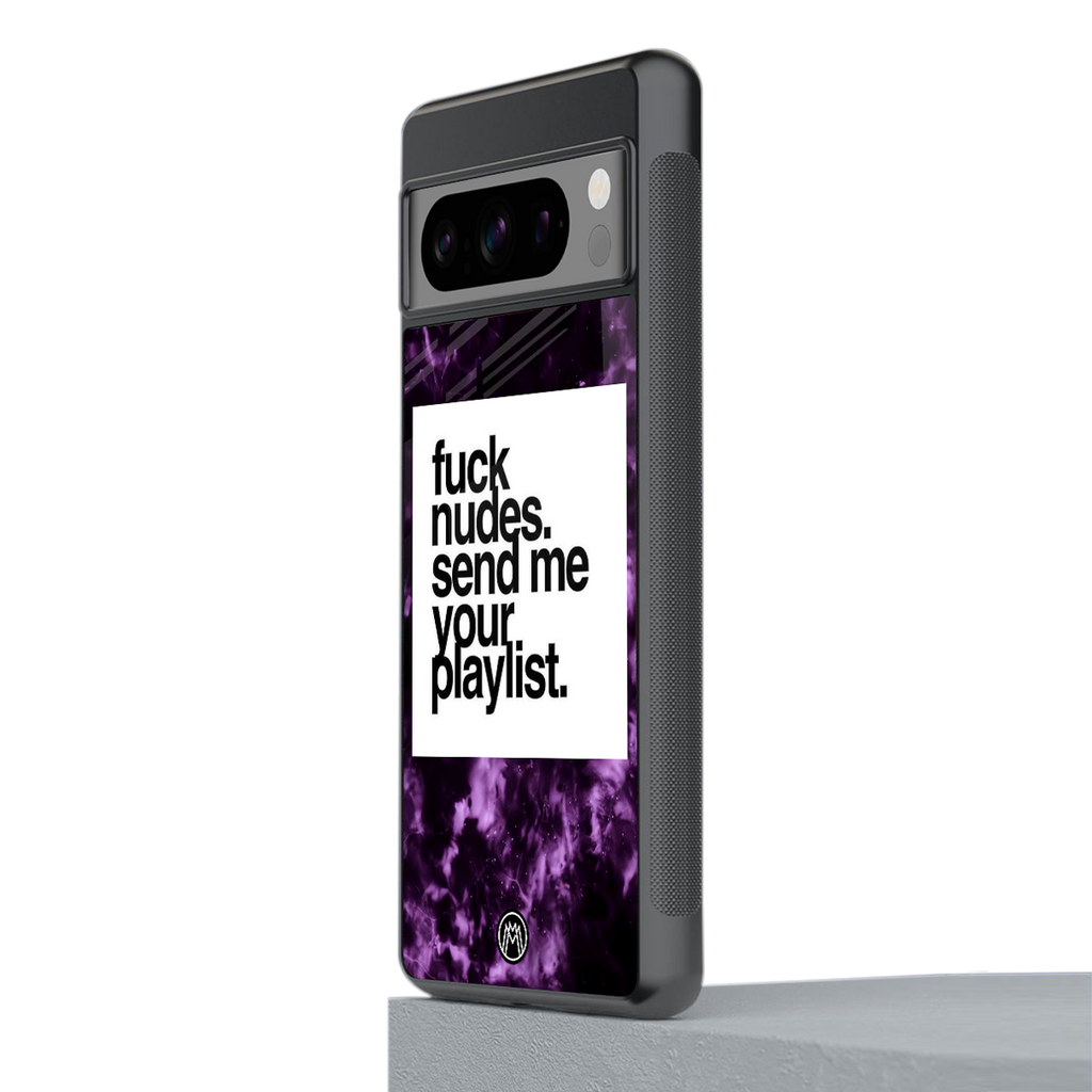 playlist please back phone cover | glass case for google pixel 8 pro