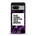 playlist please back phone cover | glass case for Google Pixel 8