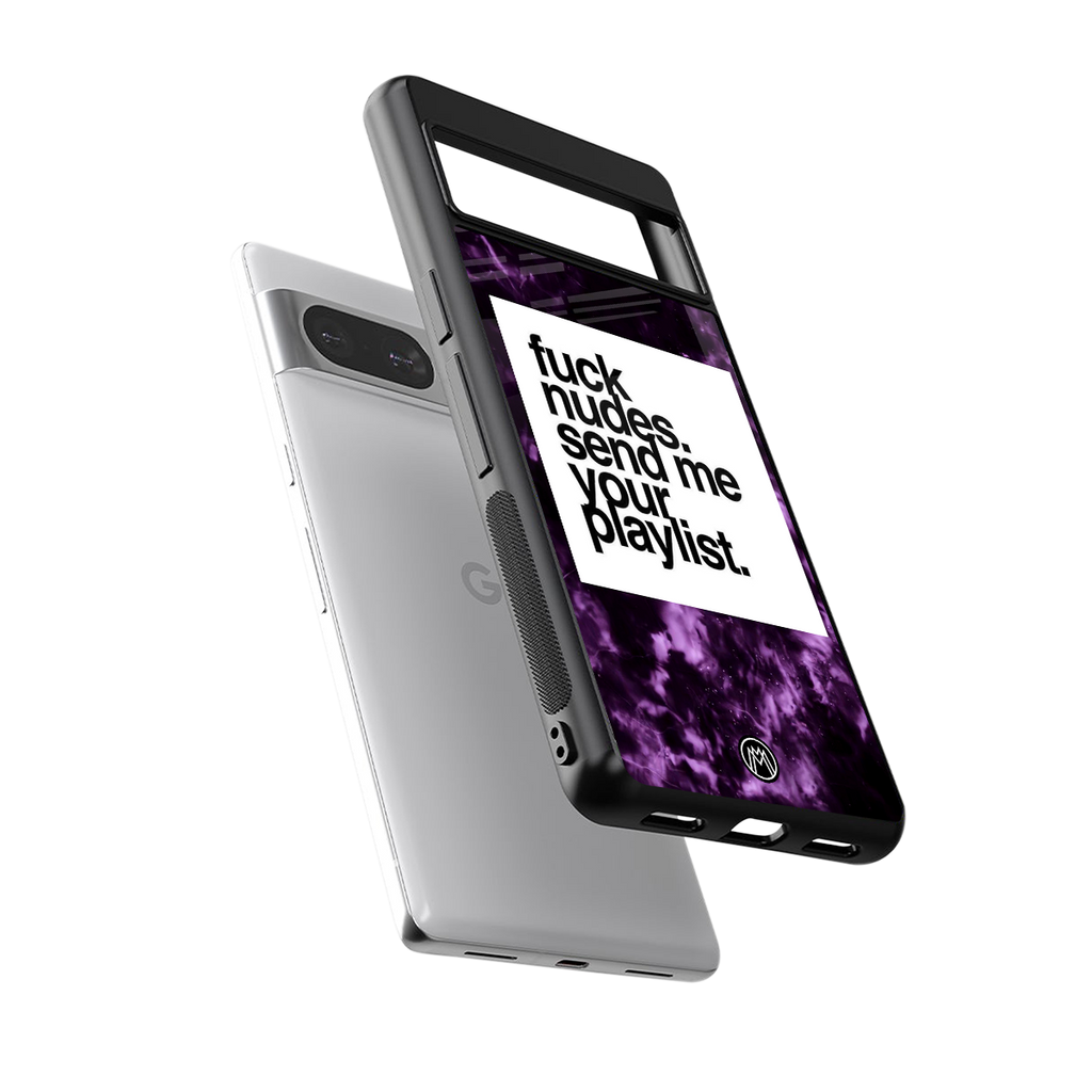 playlist please back phone cover | glass case for Google Pixel 8