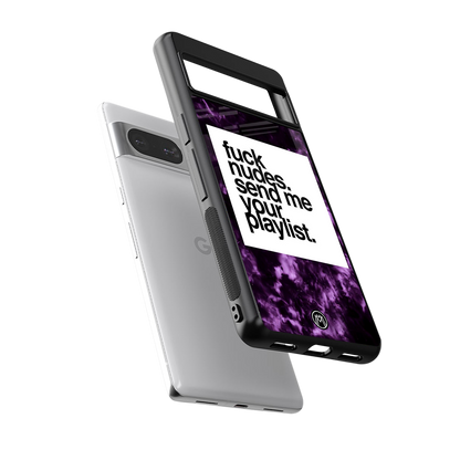 playlist please back phone cover | glass case for Google Pixel 8