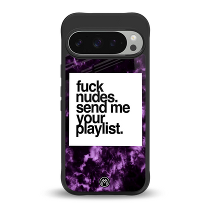 playlist please back phone cover | glass case for google pixel 9 pro xl