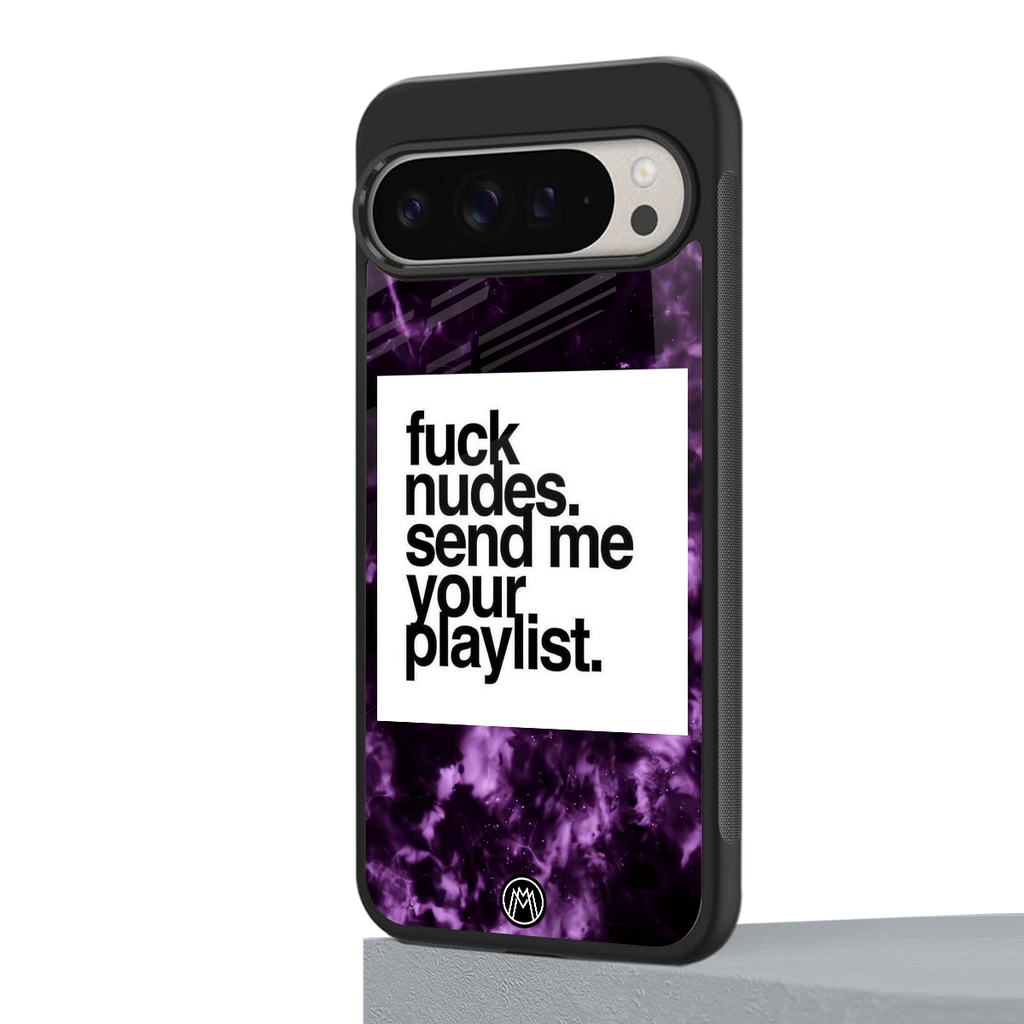 playlist please back phone cover | glass case for google pixel 9 pro xl