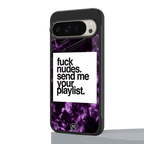 playlist please back phone cover | glass case for google pixel 9 pro xl