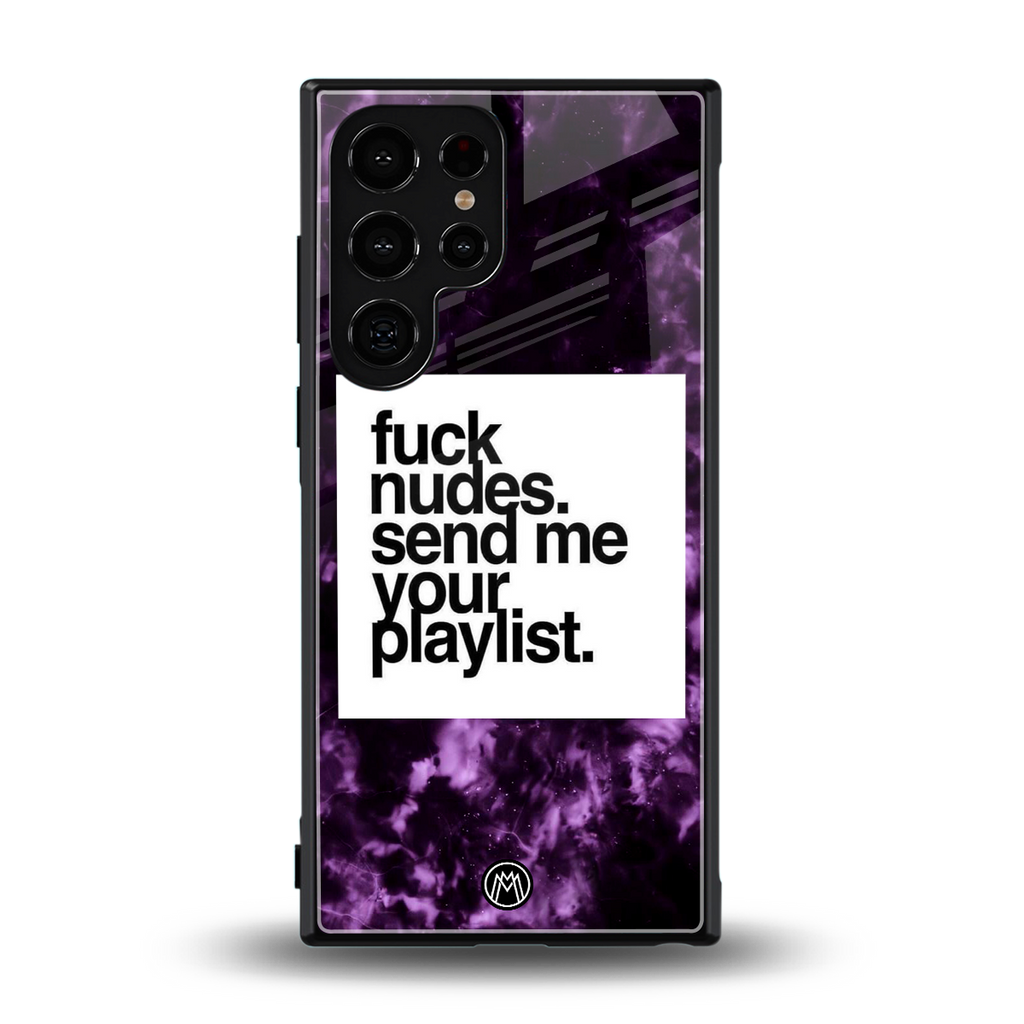 playlist please back phone cover | glass case for samsung galaxy s23 ultra