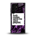 playlist please back phone cover | glass case for samsung galaxy s23 ultra