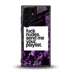playlist please back phone cover | glass case for samsung galaxy s23 ultra