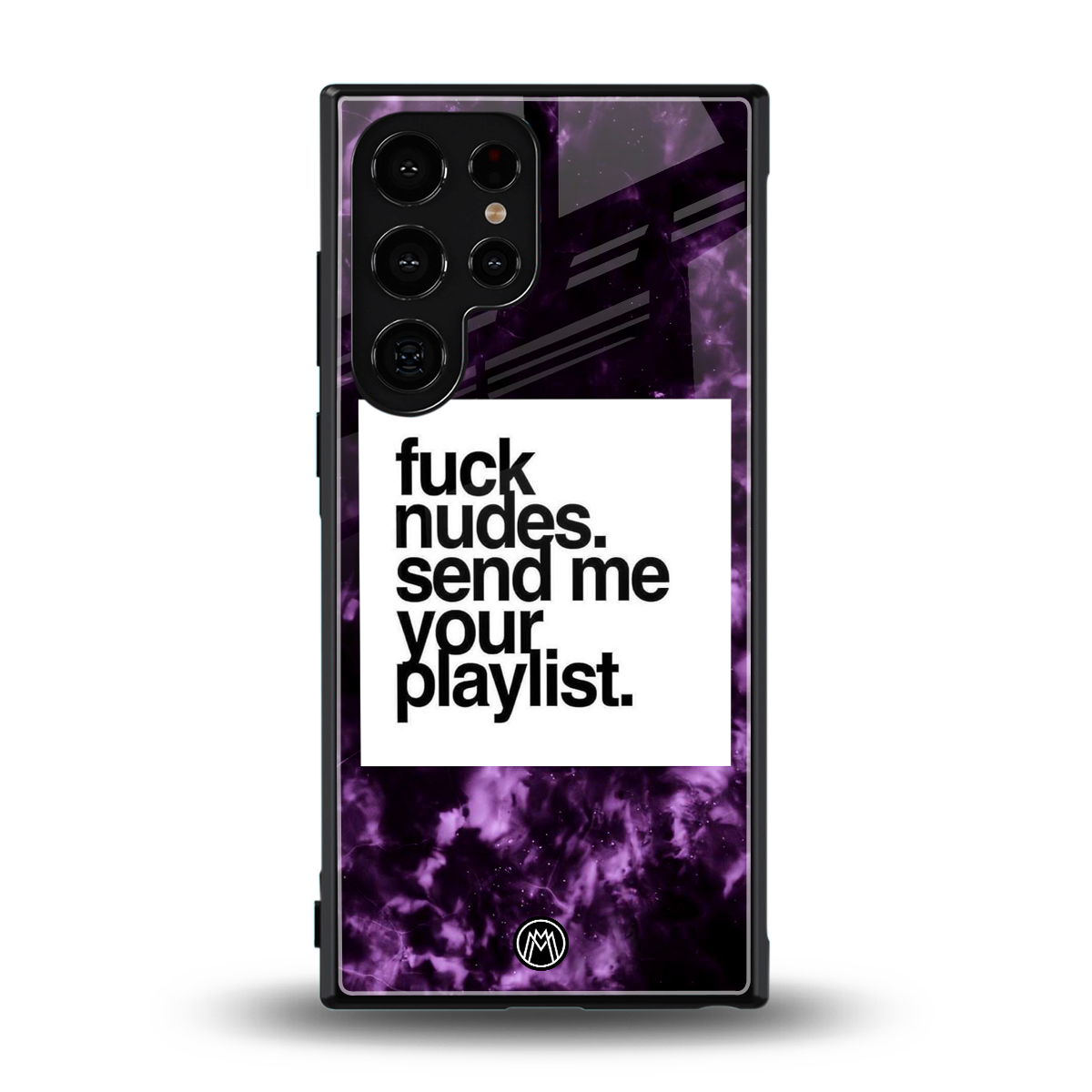 playlist please back phone cover | glass case for samsung galaxy s23 ultra