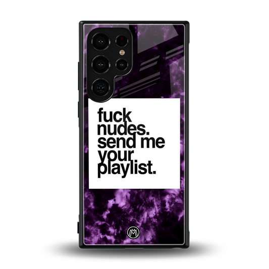 playlist please back phone cover | glass case for samsung galaxy s23 ultra