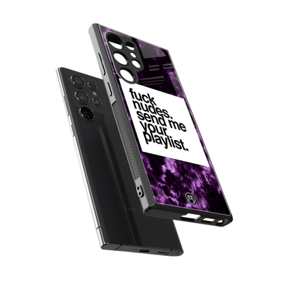 playlist please back phone cover | glass case for samsung galaxy s24 ultra