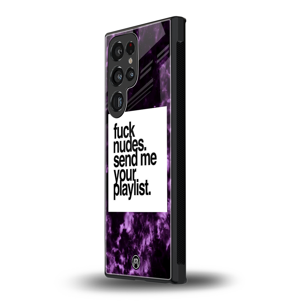 playlist please back phone cover | glass case for samsung galaxy s23 ultra