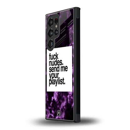 playlist please back phone cover | glass case for samsung galaxy s23 ultra