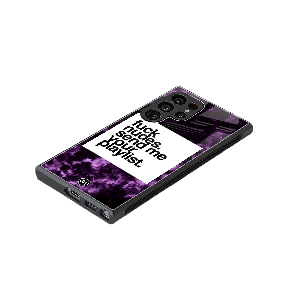 playlist please back phone cover | glass case for samsung galaxy s23 ultra