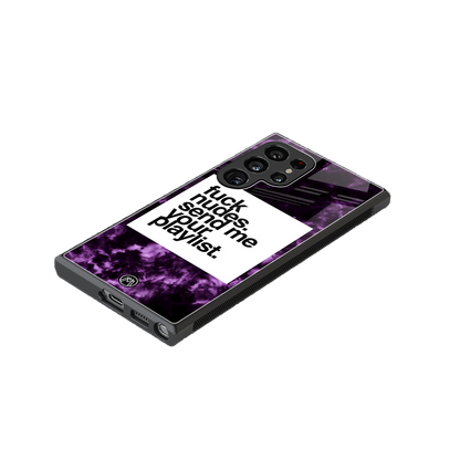 playlist please back phone cover | glass case for samsung galaxy s23 ultra