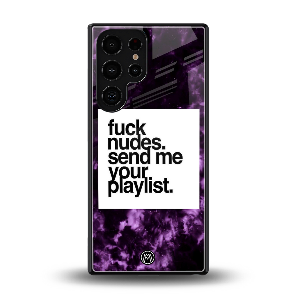 playlist please back phone cover | glass case for samsung galaxy s25 ultra