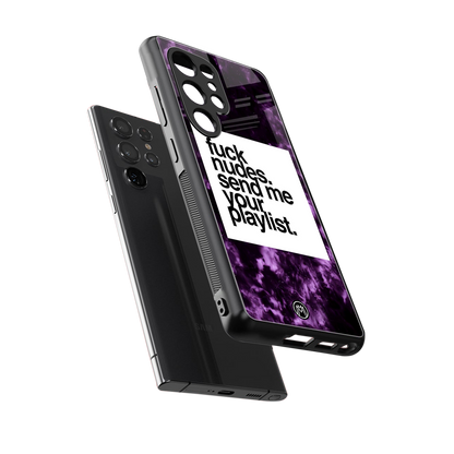 playlist please back phone cover | glass case for samsung galaxy s25 ultra