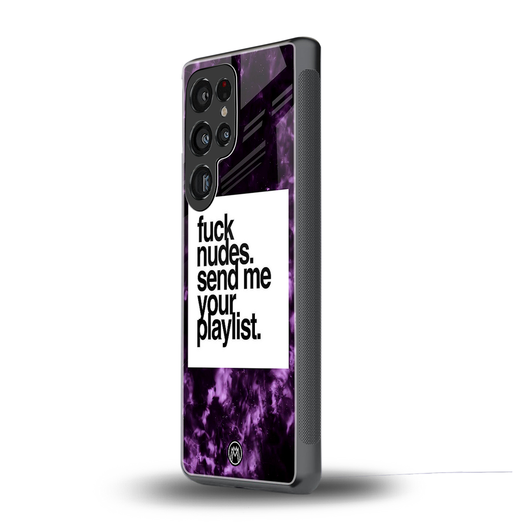 playlist please back phone cover | glass case for samsung galaxy s25 ultra