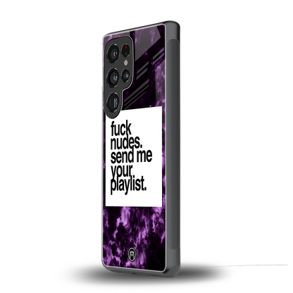 playlist please back phone cover | glass case for samsung galaxy s25 ultra