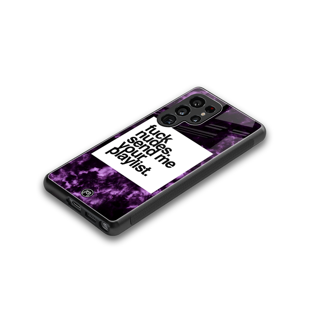 playlist please back phone cover | glass case for samsung galaxy s25 ultra