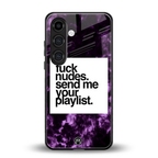 playlist please back phone cover | glass case for samsung galaxy s24 fe
