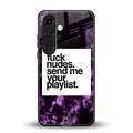 playlist please back phone cover | glass case for samsung galaxy s23 fe
