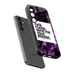 playlist please back phone cover | glass case for samsung galaxy s25 plus