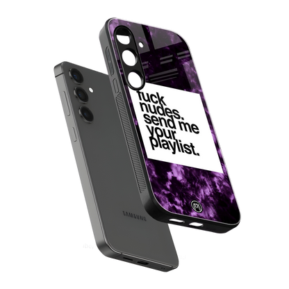 playlist please back phone cover | glass case for samsung galaxy s25