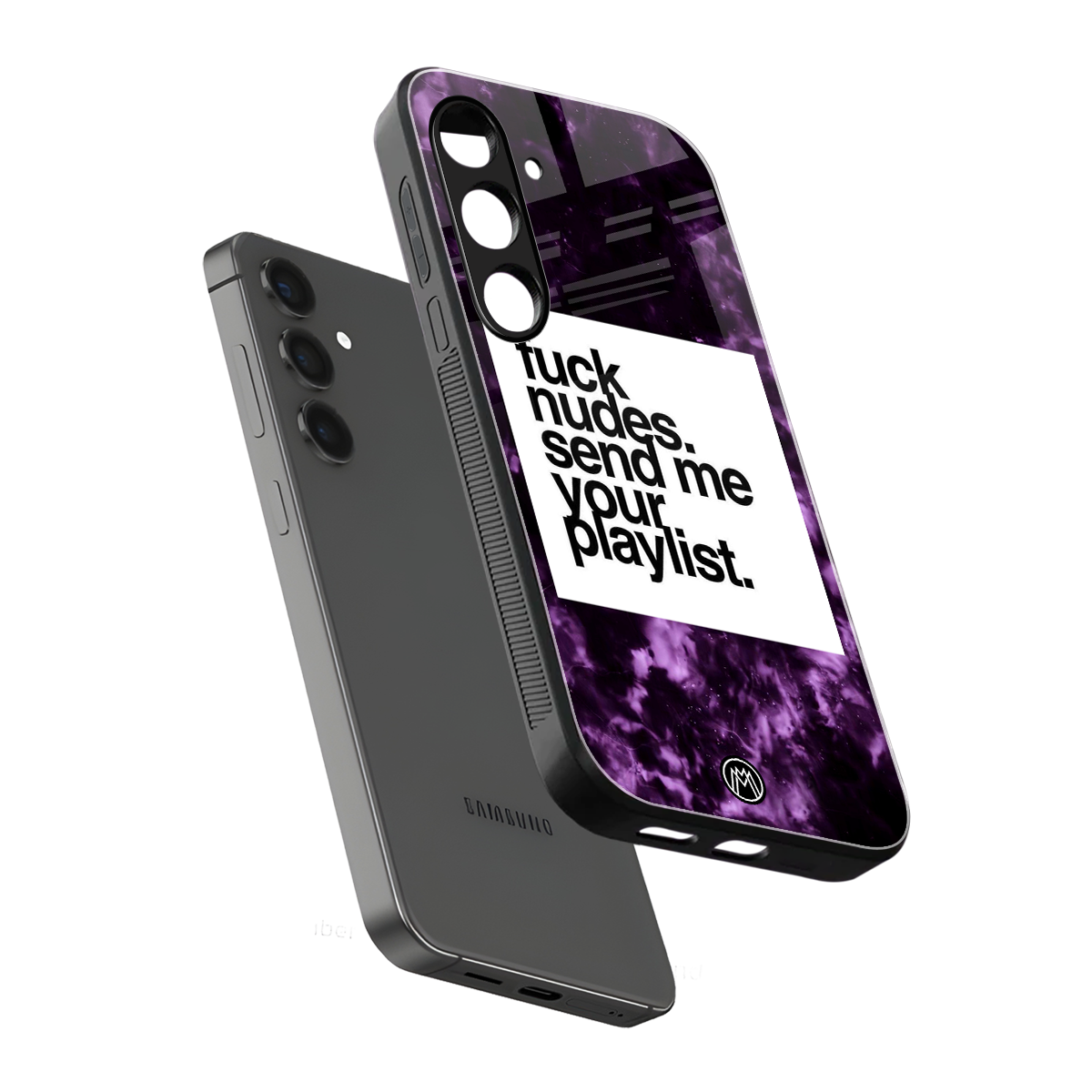 playlist please back phone cover | glass case for samsung galaxy s24 plus