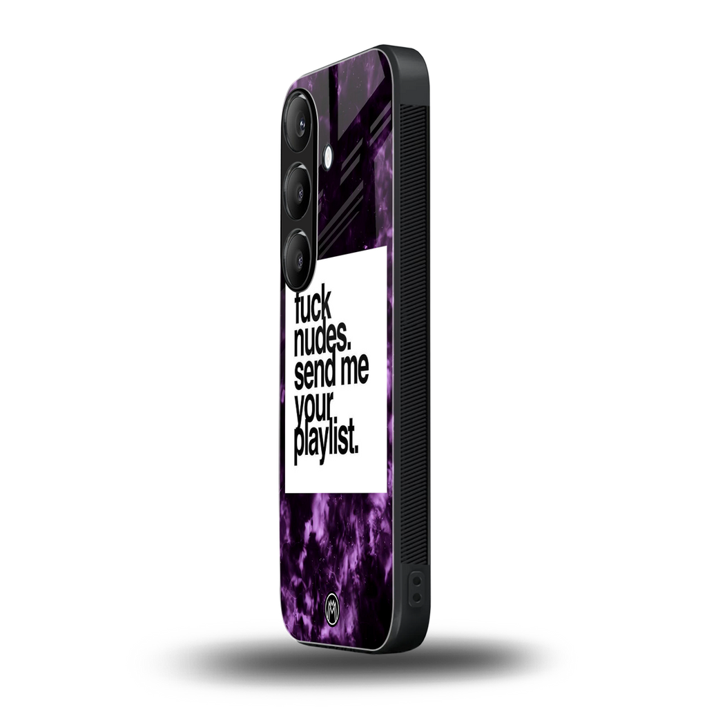 playlist please back phone cover | glass case for samsung galaxy s23 fe