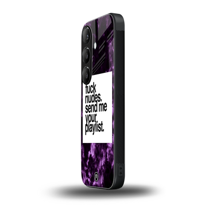 playlist please back phone cover | glass case for samsung galaxy s25