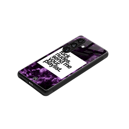 playlist please back phone cover | glass case for samsung galaxy s25