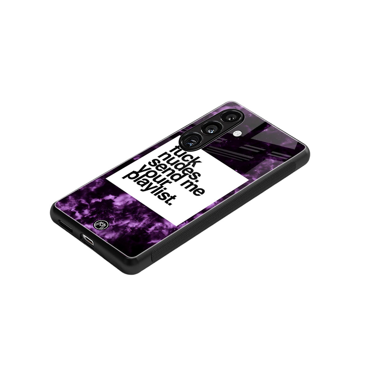 playlist please back phone cover | glass case for samsung galaxy s24 plus