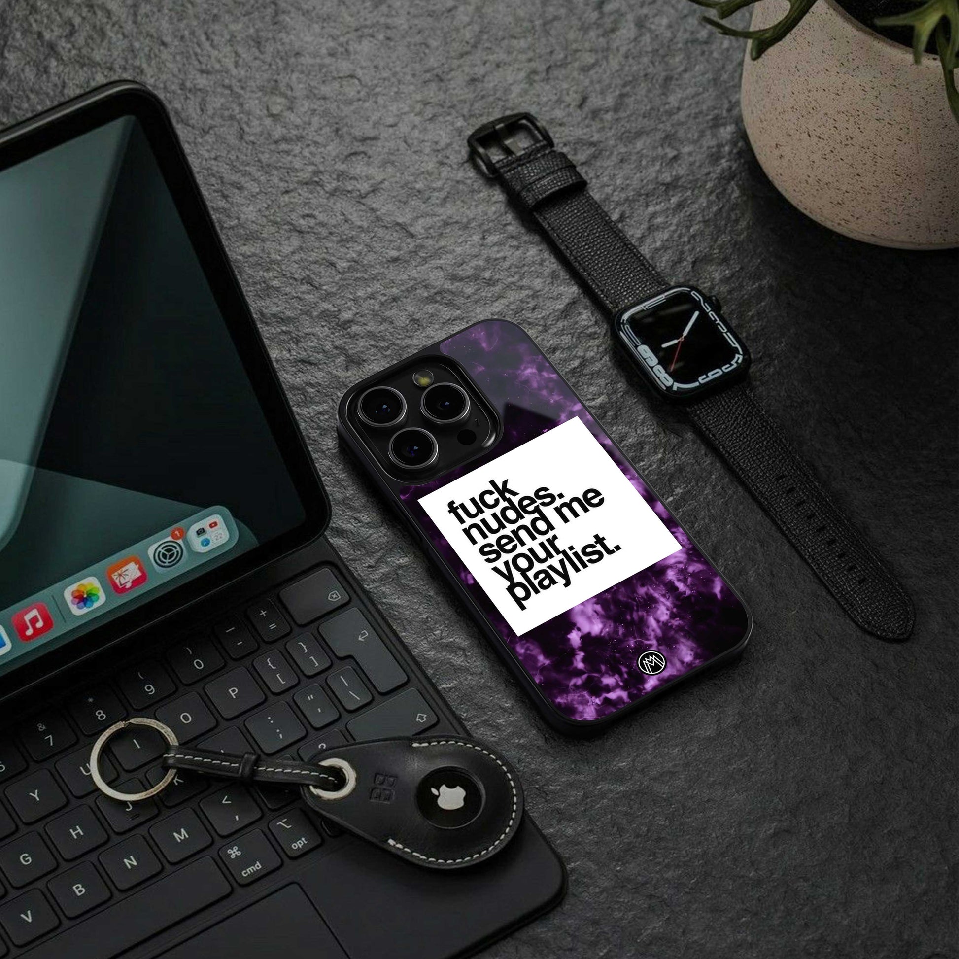 playlist please back phone cover | glass case for iphone 14 pro max