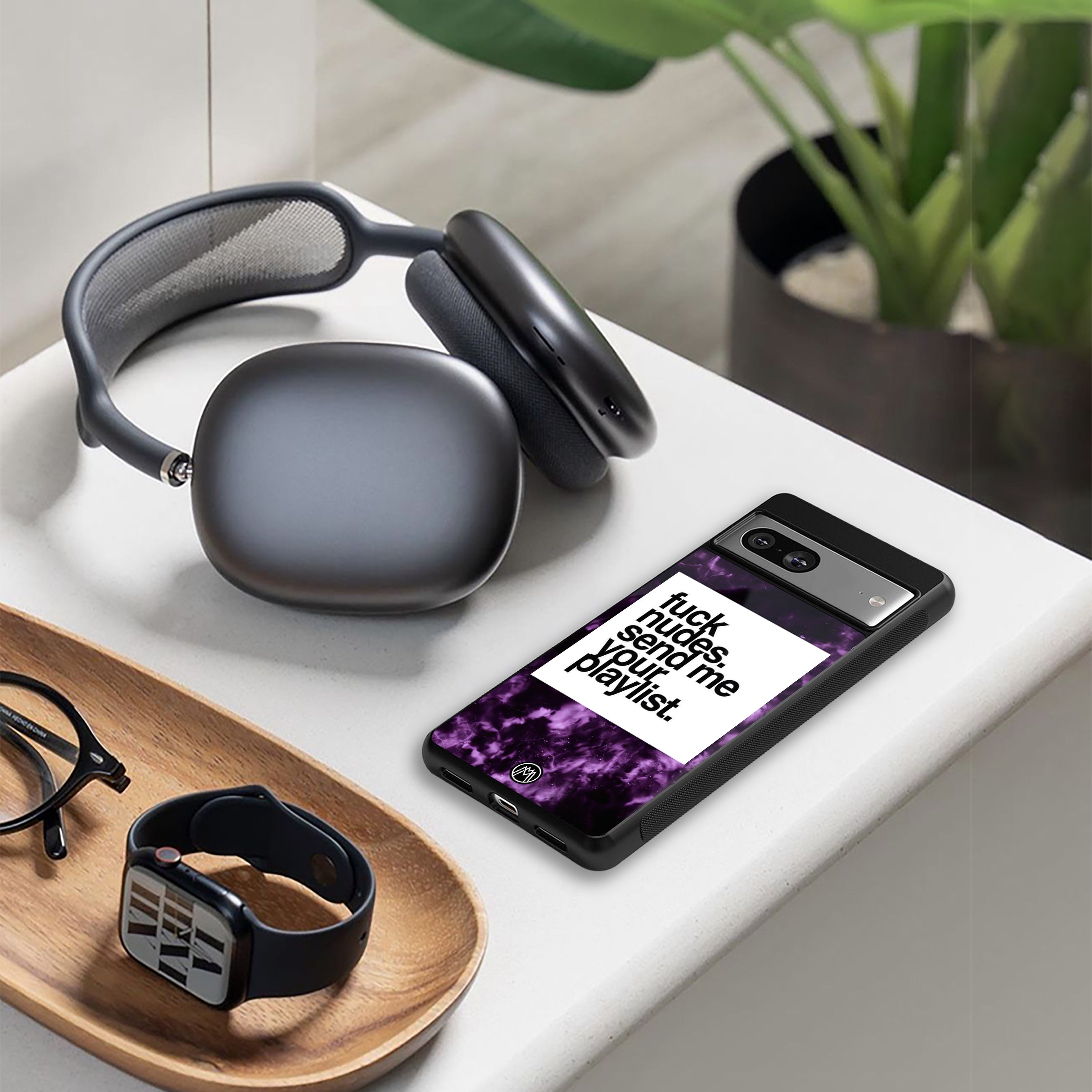 playlist please back phone cover | glass case for google pixel 8 pro